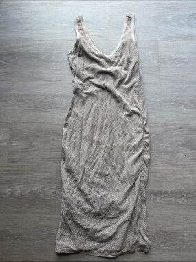 Sleeveless gray sporty Mesh Tank Dress
